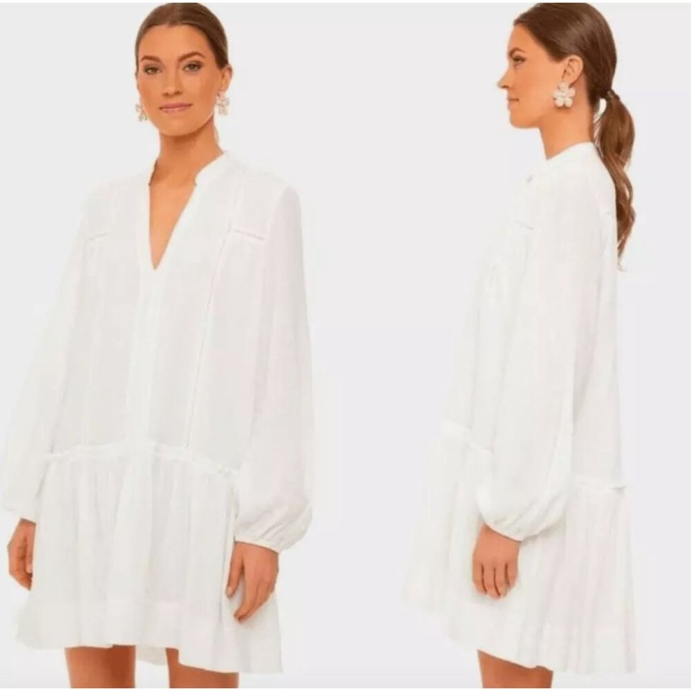 Pomander Place by Tuckernuck white Ophelia Dress Beaded Cover-up Size XXXL